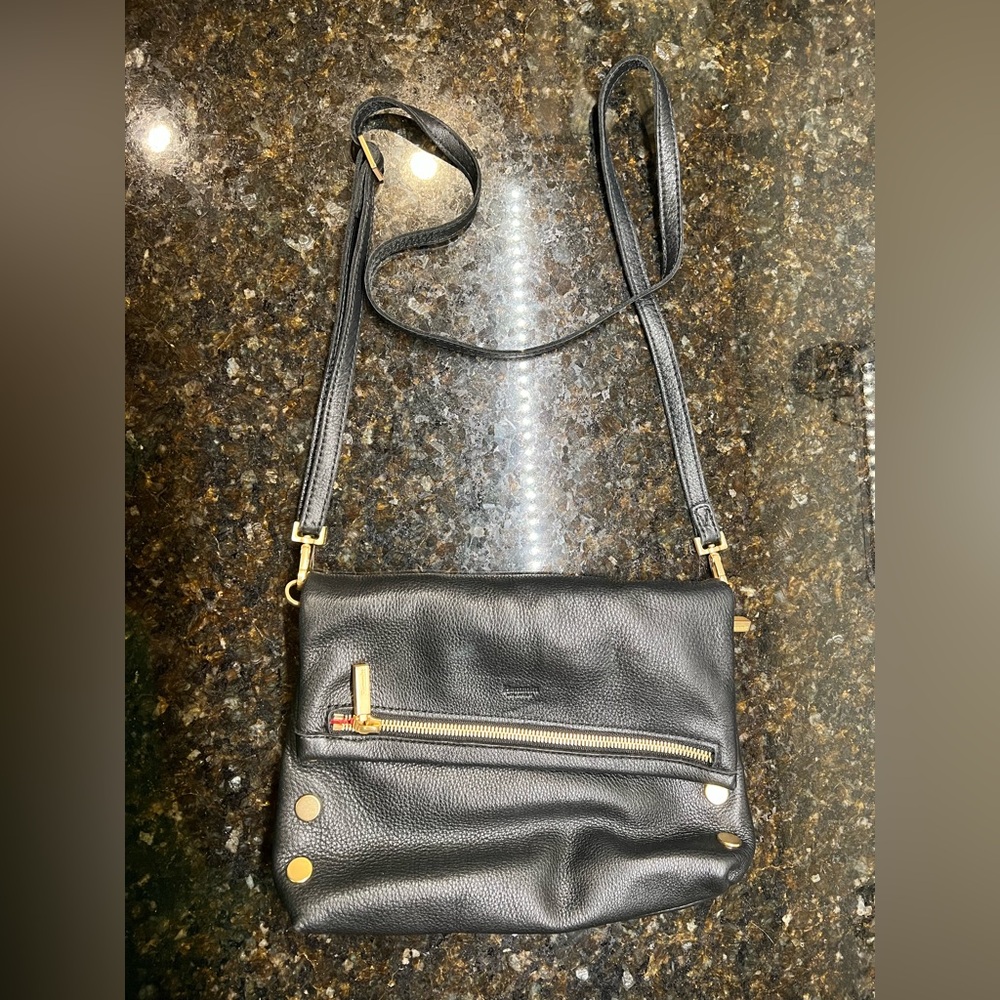 Hammitt Black Crossbody Bag with Gold Accents